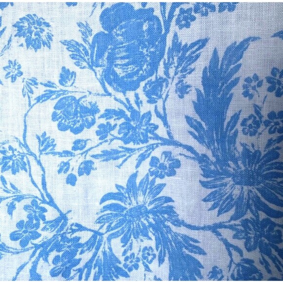 Bellambra Top Womens Small Blue White Floral Linen Made in Italy Blouse Coastal - Picture 6 of 10